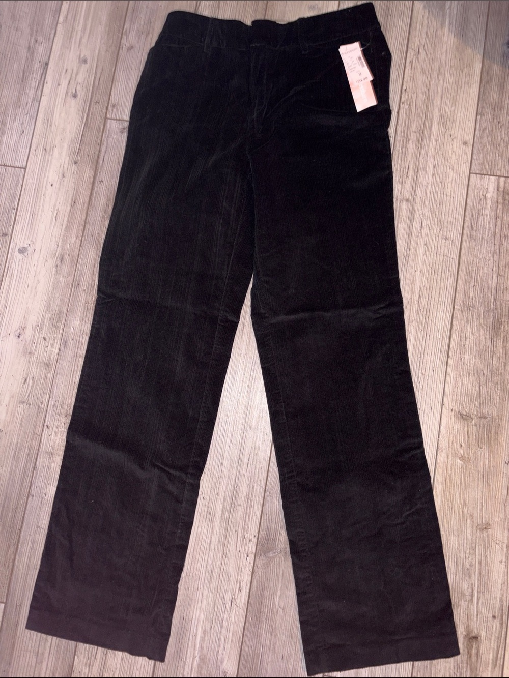 Nwt Dress Barn Women's Black Corduroy Straight-Leg Jeans